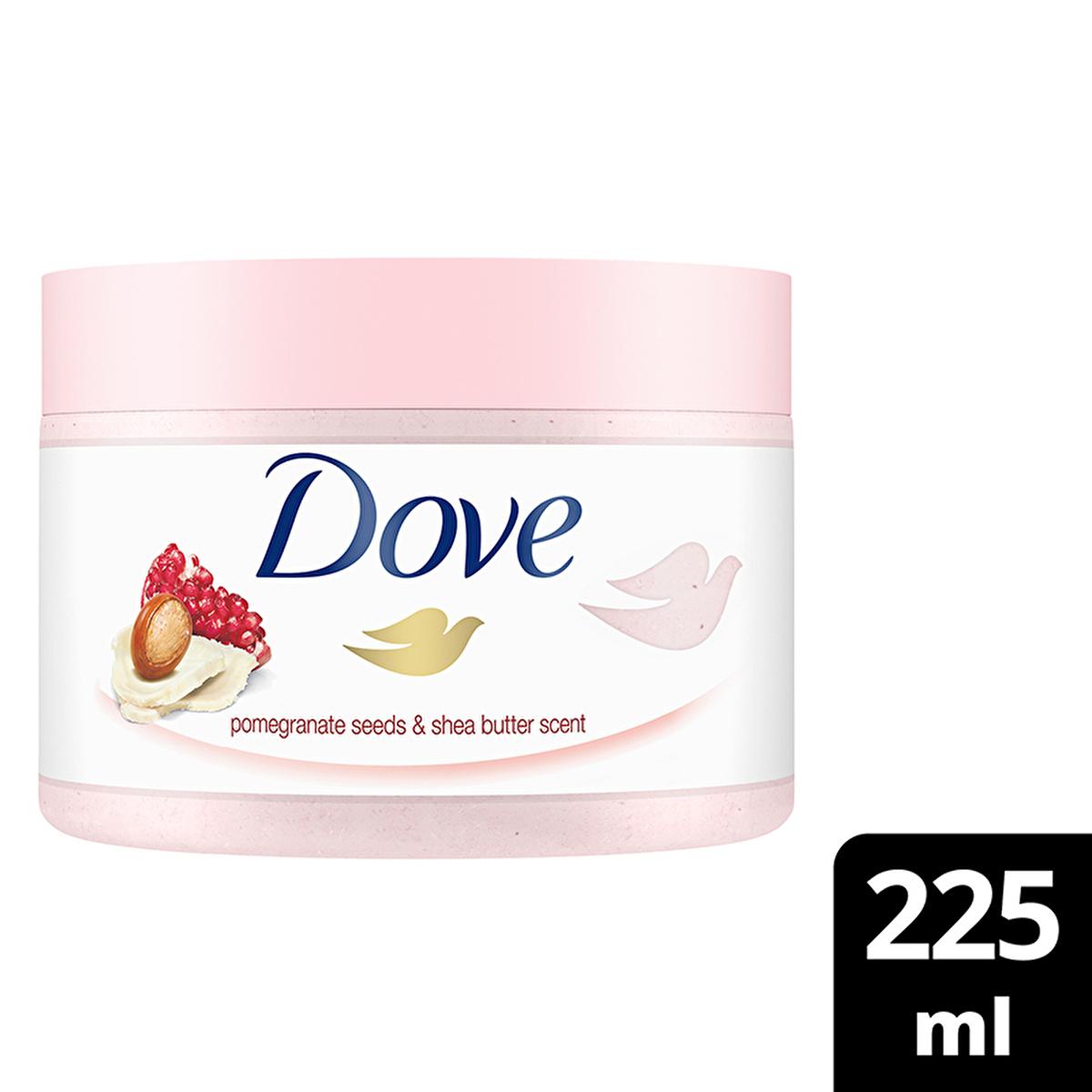 dove body scrub with pomegranate and shea oil, 225ml dove body scrub packaging, smoothing and hydrating dove body scrub Dove Body Scrub - Pomegranate &amp; Shea Oil for Glowing Skin | 225 ml Dove Body Scrub Pomegranate &amp; Shea Oil 225 ml dove, body-scrub, pomegranate, shea-oil, skin-care, exfoliation, moisturizing, spa, luxury-showers, ai-generated