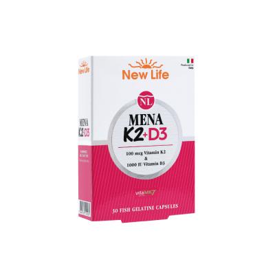 New Life Mena K2+D3 Vitamin Supplement: Supports Bone Health, High Absorption, 100 mcg K2 & 1000 IU D3, Gluten & Soy-Free New Life Mena K2+D3: Bone Health & Immune Support Vitamin K2 D3 supplement, Mena K2 D3 capsule, Vitamin K2 100 mcg, Vitamin D3 1000 IU, bone health supplement, olive oil Vitamin K2 D3, fish gelatin capsules Vitamin, soy free vitamin, GMO free vitamin, gluten free vitamin, Vitamin K2, Vitamin D3, bone health, immune support, K2 supplement, D3 supplement, dietary supplement, health and wel