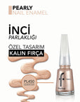 Flormar Pearly Long-Lasting Nail Polish with Shimmering Finish - Salmon Dust PL450 - view 4