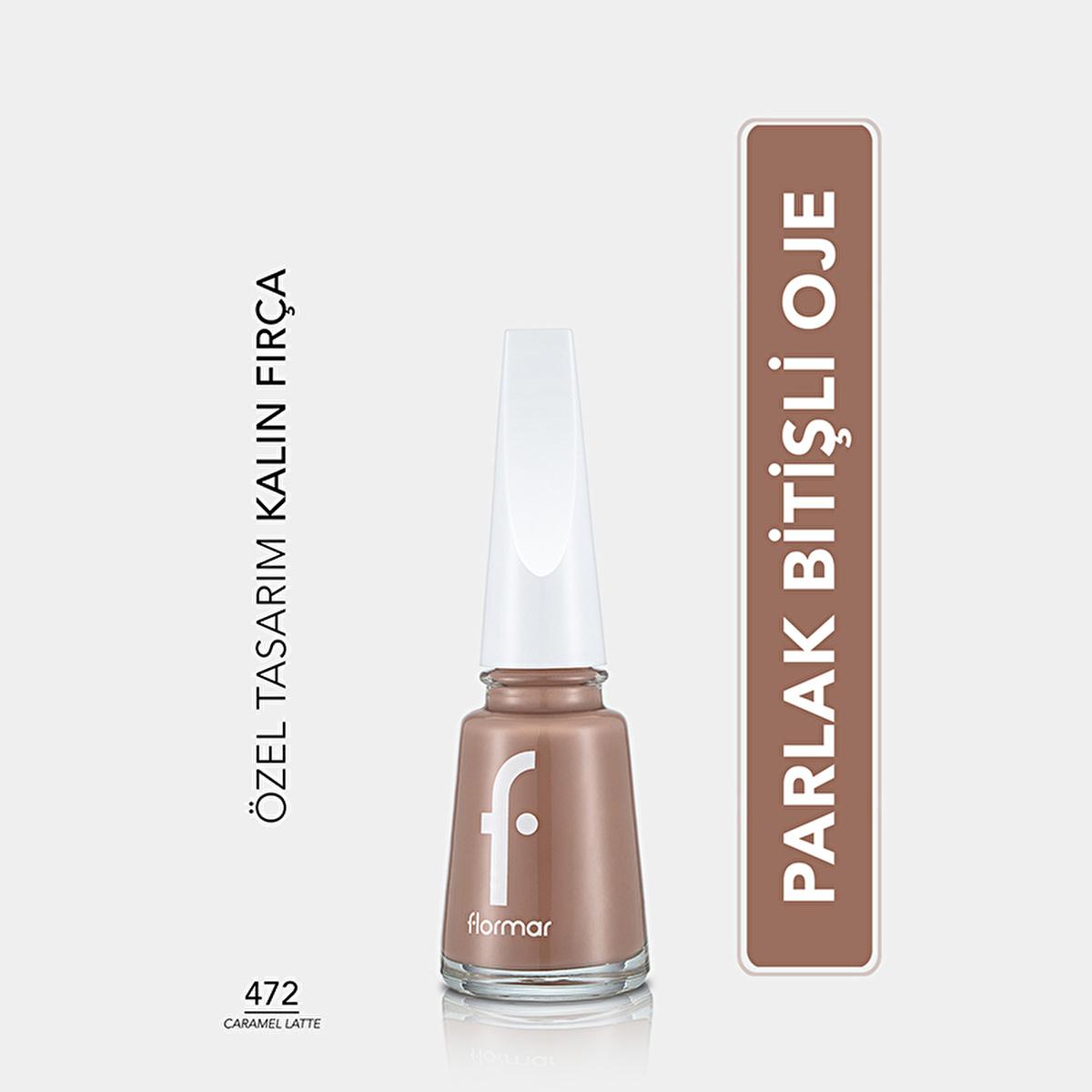 Flormar Nail Enamel: High Pigment, Long Lasting Nail Polish - 472 Caramel Latte - Chip Resistant, Glossy Finish for Stunning Nails Flormar Nail Enamel: Long Lasting, High Pigment Nail Polish nail polish, nail enamel, high pigment nail polish, long lasting nail polish, chip resistant nail polish, Flormar nail polish, caramel latte nail polish, glossy nail polish, nail color, nail lacquer, nail care, manicure, pedicure, women's beauty, cosmetic, nail treatment, vibrant color, strong nails, healthy nails, salo