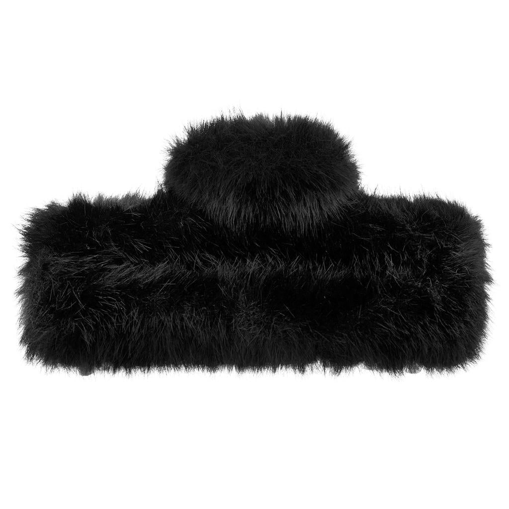 Eklips Rectangular Claw Hair Clip in Matte Black