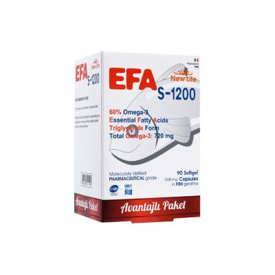 New Life Efa S-1200: High Potency Omega 3 Fish Oil Capsules | 720mg Omega-3, Gluten & Lactose-Free | Cardiovascular & Brain Health New Life Efa S-1200 Omega 3: High Potency Fish Oil for Brain & Heart Omega 3 supplement, Fish oil capsules, EPA DHA supplement, High potency Omega 3, Gluten-free Omega 3, Lactose-free Omega 3, Omega 3 fatty acids, Cardiovascular health supplement, Brain health supplement, New Life Efa S-1200, Omega-3 Supplement, Health-conscious individuals, Improve cardiovascular health, Cognit