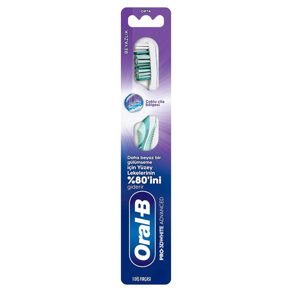 Oral-B Pro-3D White Advanced Whitening Toothbrush, Medium