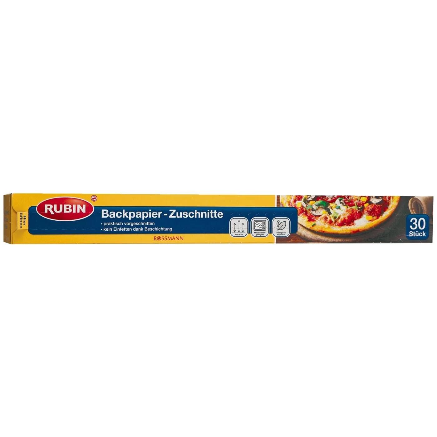 Rubin Non-Stick Baking Paper Sheets 30 Count
