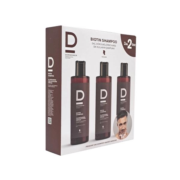 Dermoskin Biotin Men's Shampoo Kofre 3x200ml - image 2