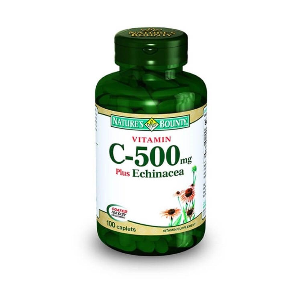 Nature's Bounty Vitamin C-500 mg Plus Echinacea Dietary Supplement for Immune Support - 100 Kaplet Nature's Bounty Vitamin C + Echinacea - Immune Support Supplement Vitamin C supplement, Echinacea dietary supplement, Immune system support, Natural health products, Dietary supplement for adults, Health and wellness, Immune boost, Fatigue reduction, Non-pharmaceutical health supplement, Adult health supplements, Natural immune support