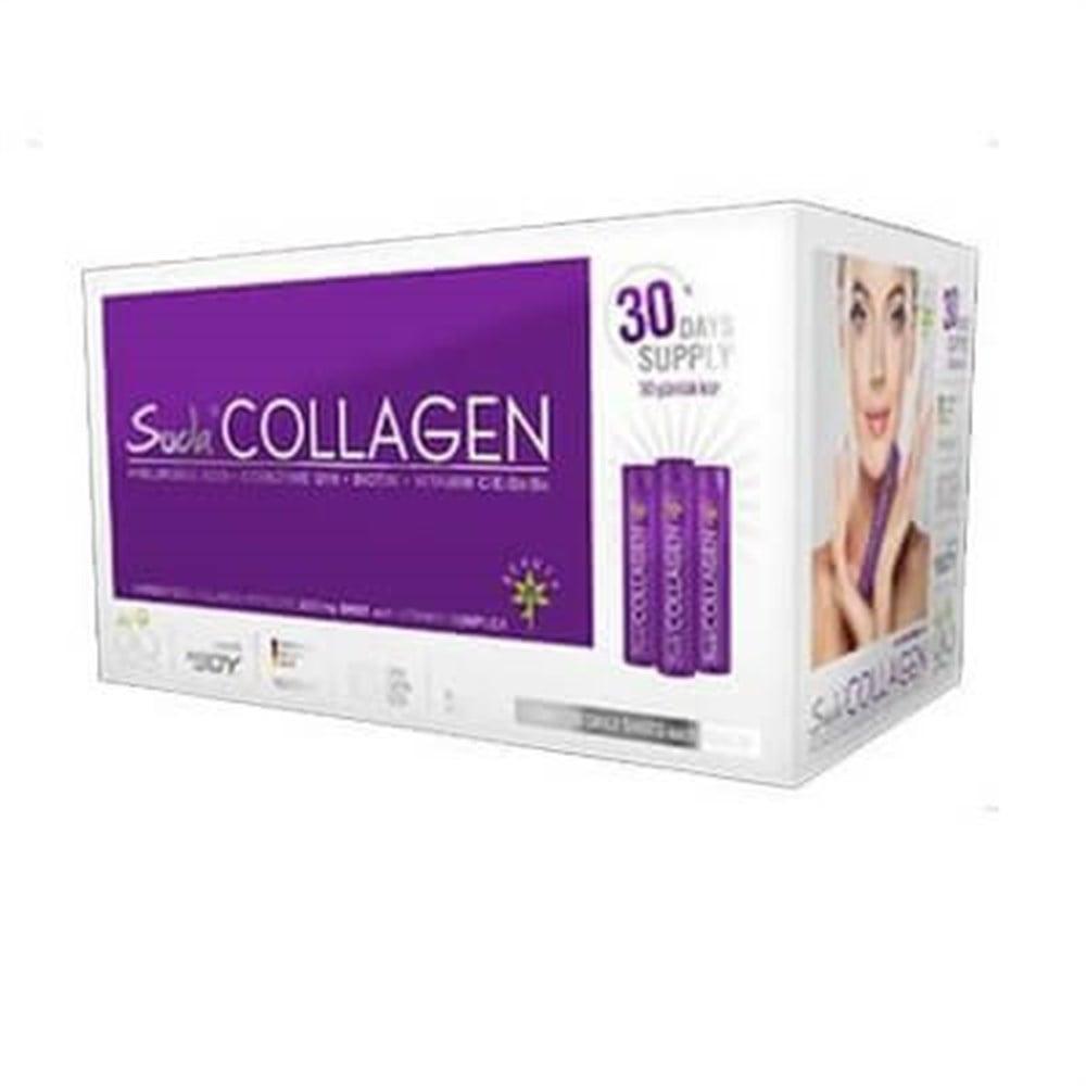 Suda Collagen Supplement - 30 x 40ml Liquid Collagen Shots with Hydrolyzed Collagen Peptides, Hyaluronic Acid & Vitamins Suda Collagen Supplement - Liquid Collagen Shots for Skin Health Collagen Supplement, Hydrolyzed Collagen Peptides, Liquid Collagen Shots, Skincare Health Supplement, Vitamin-enriched Dietary Supplement, Anti-Aging Skincare, Skin Health, Hyaluronic Acid, Vitamin C, Vitamin E, Dietary Supplement, Health and Wellness, Beauty and Skincare