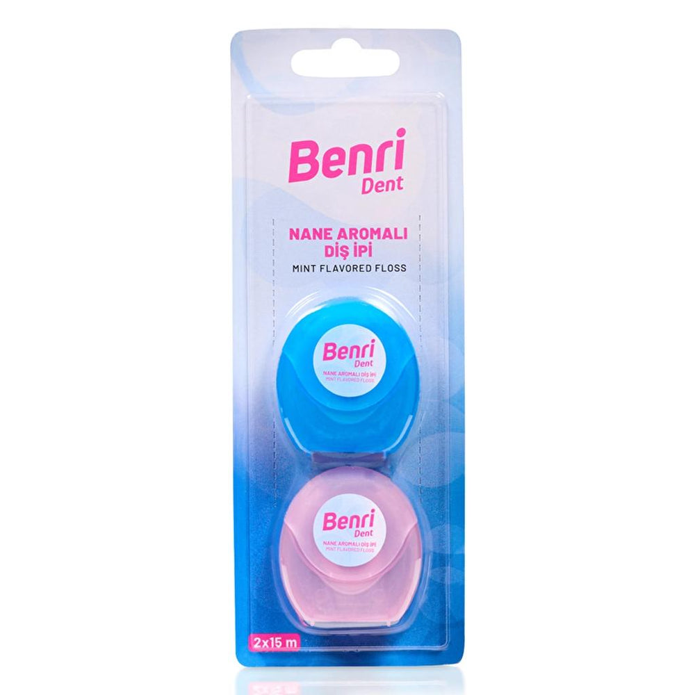 Benri Dent Dental Floss for Clean Teeth 15m 2-Pack
