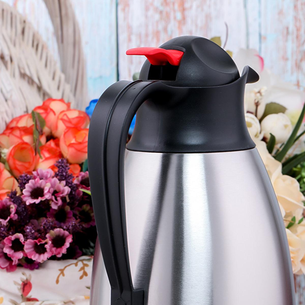Cooker 2.5 Liter Stainless Steel Thermos: Keeps Drinks Hot or Cold for 24 Hours - Shatterproof, Large Capacity Insulated Beverage Container Cooker Stainless Steel Thermos - 24 Hour Hot &amp; Cold! stainless steel thermos, insulated beverage container, 2.5 liter thermos, hot cold thermos, shatterproof thermos, large capacity thermos, thermos, stainless steel, insulated, beverage container, hot thermos, cold thermos, shatterproof, large capacity, outdoor enthusiasts, durable thermos, long-lasting thermos, ergonom