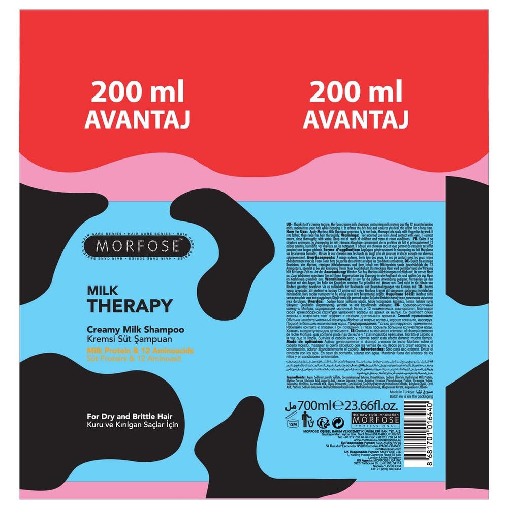 Morfose Milk Therapy Shampoo for Dry Hair 700 ml
