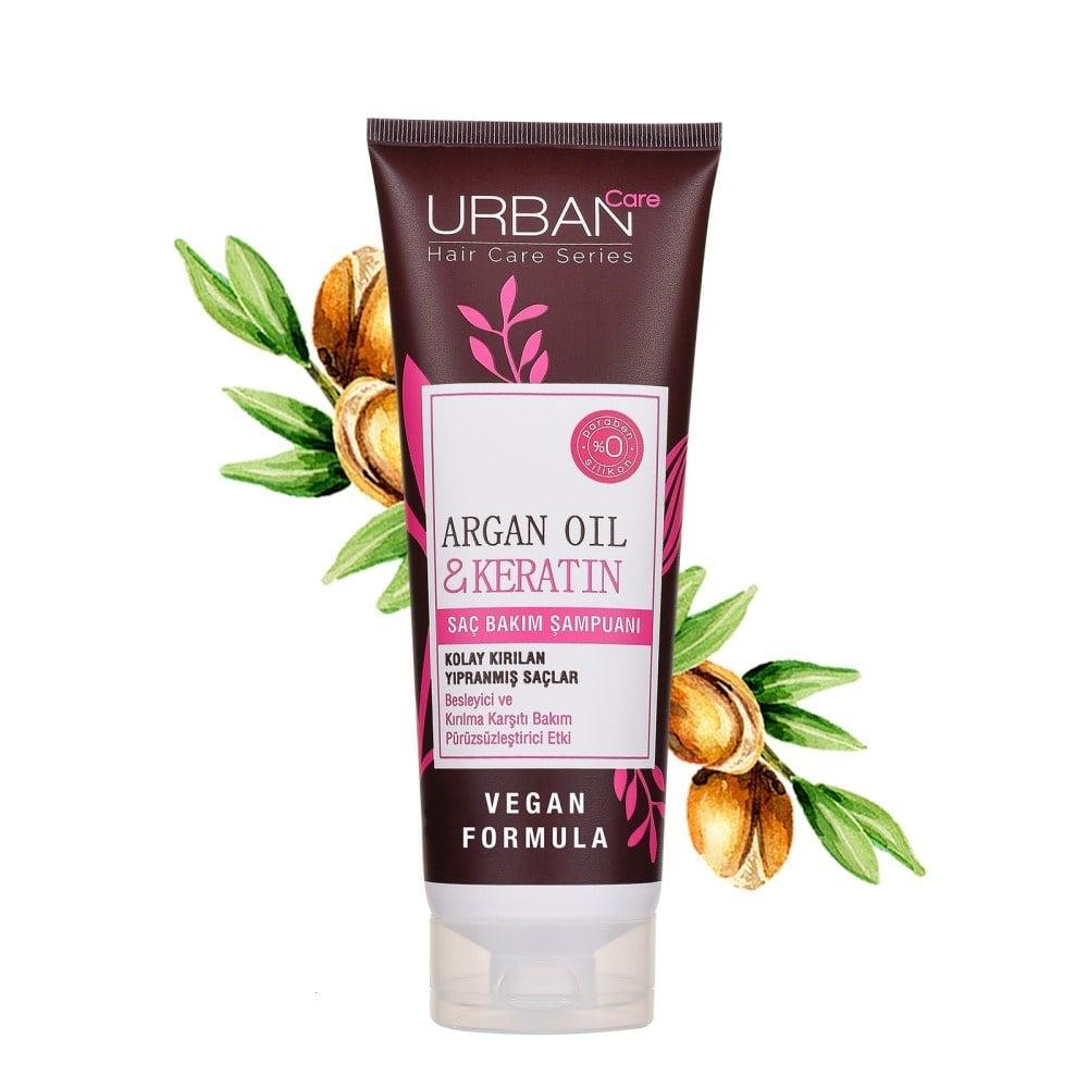Urban Care Argan Oil &amp; Keratin Shampoo: Repairs, Strengthens &amp; Shines Ð Vegan, Cruelty &amp; Silicone-Free Ð For Damaged, Breaking Hair (8.45 fl oz) - image 4