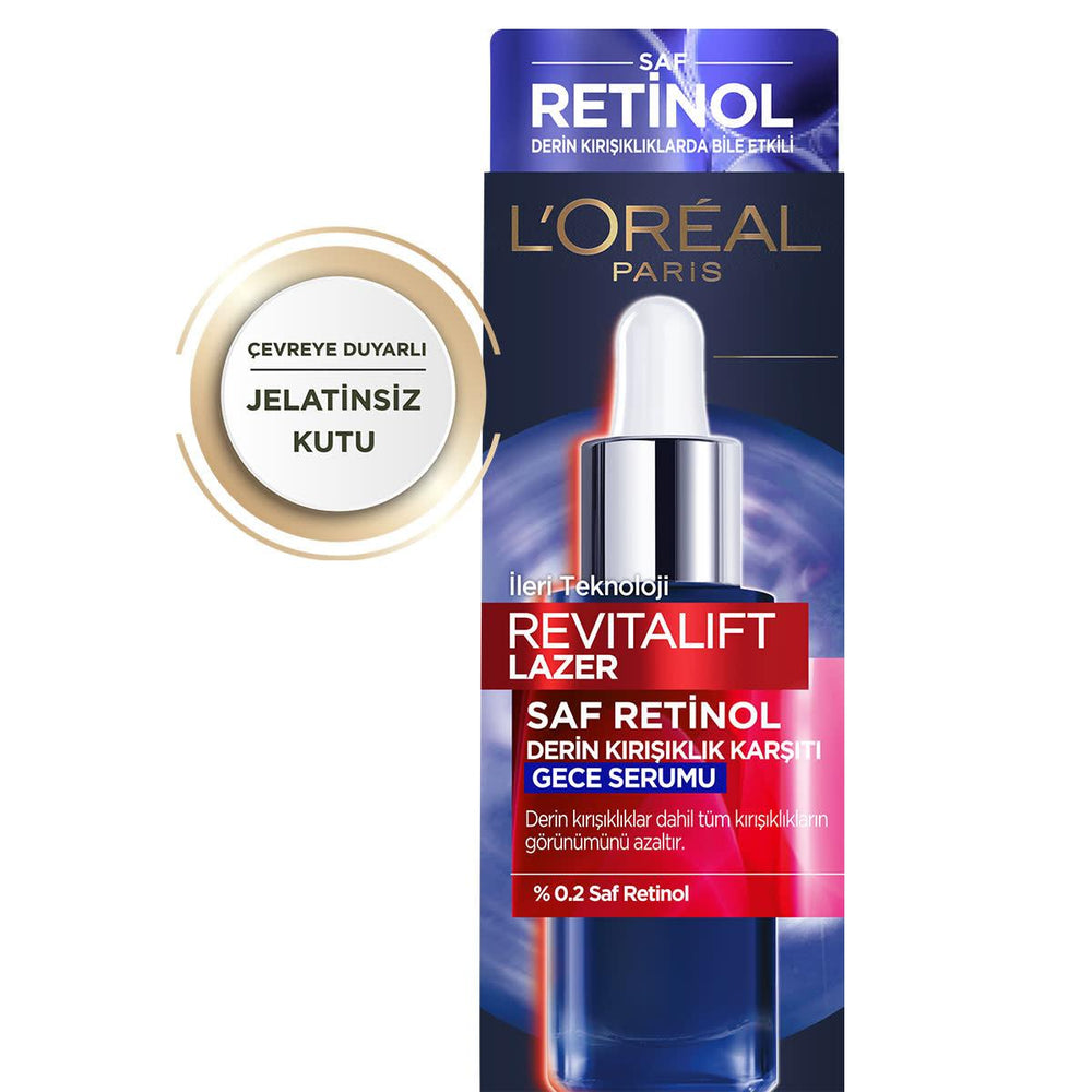 Loreal Paris Revitalift Anti-Aging Face Serum - Retinol Serum for Wrinkle Reduction, Dermatologist-Approved - Face Serum