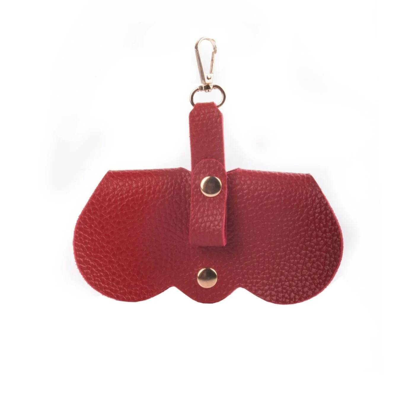 Mood Club Red Eyeglass Case Soft Protective Sleeve