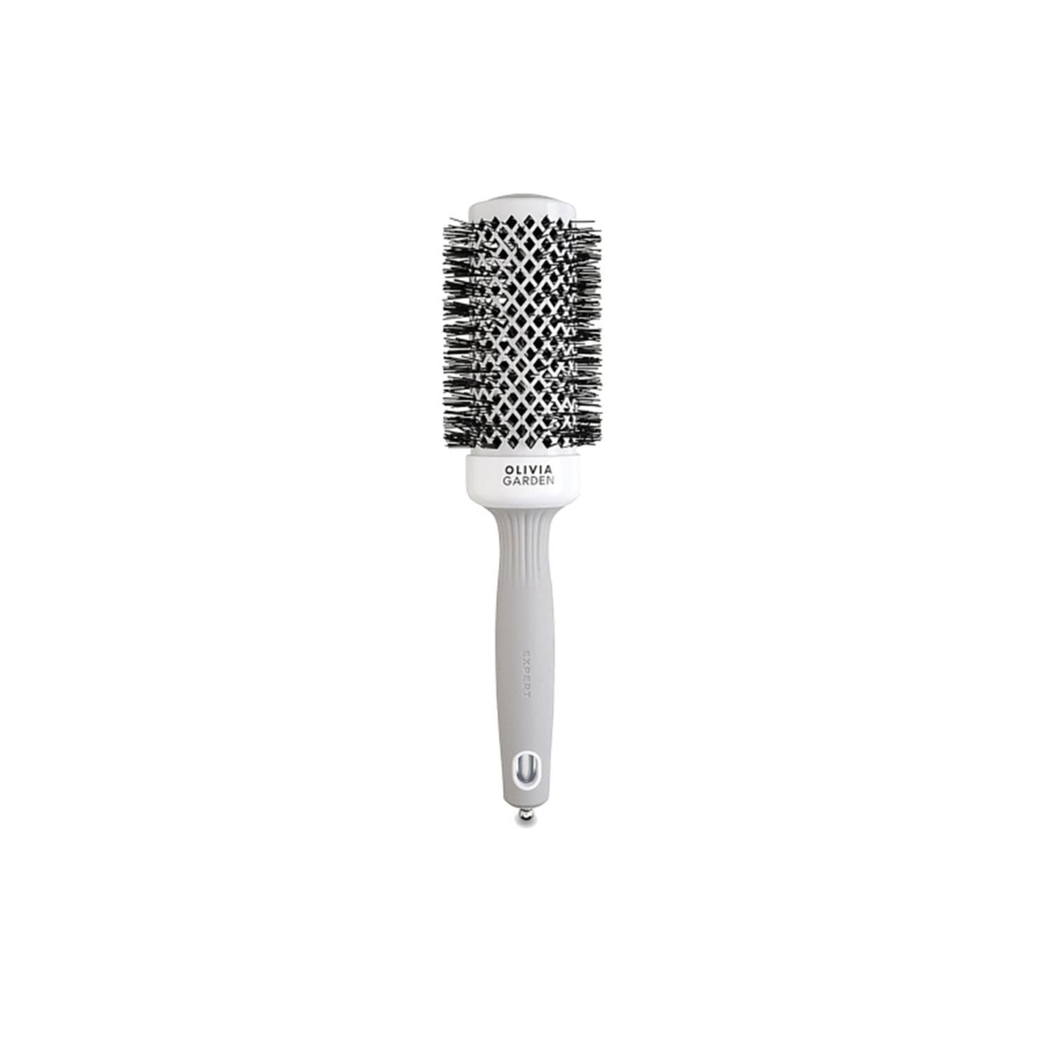 Olivia Garden Expert Blowout Shine Hair Brush - Professional Detangling & Styling Brush for Smooth Blowouts - White & Grey 45 Olivia Garden Hair Brush for Smooth Blowouts hair brush, blowout brush, Olivia Garden, detangling brush, styling brush, professional hair care, hair styling tools, smooth blowouts, gentle detangling, ergonomic design, versatile hair brush, high-quality bristles, durable construction, white and grey, saç fırçası, blowout shine