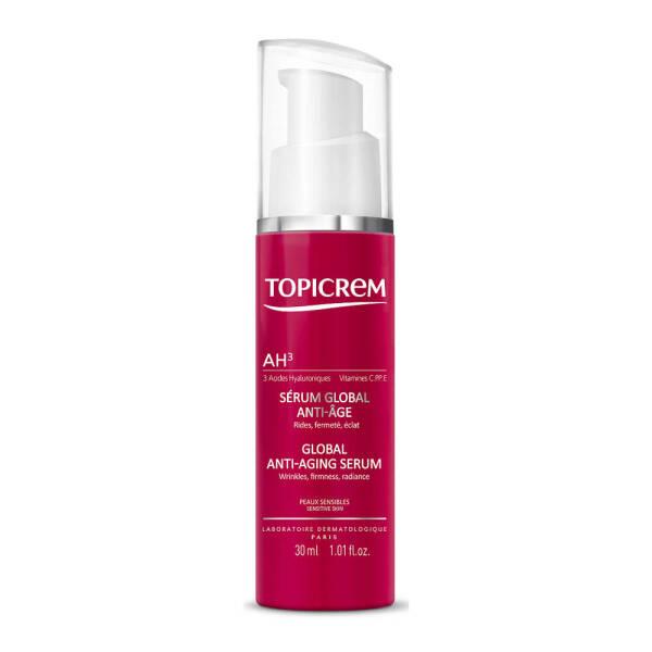 Topicrem Anti-Aging Serum AH3 Global - Hydrating, Anti-Wrinkle, Brightening Serum for Aging Skin with - Face Serum