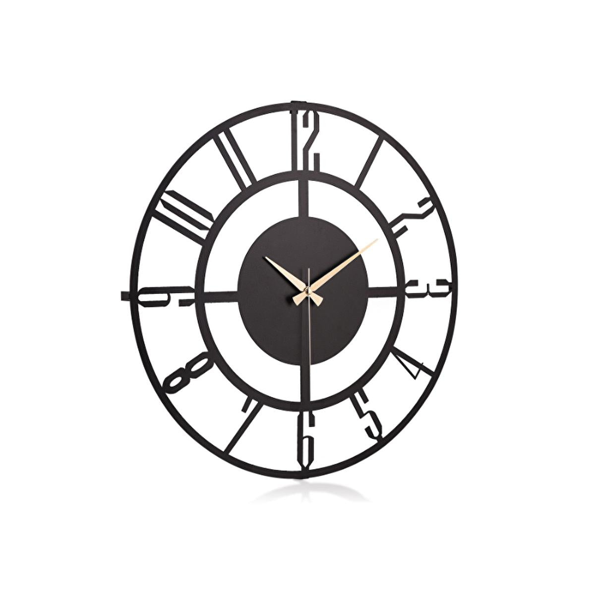 Muyika 50cm Metal Black Wall Clock - Silent Sweep Mechanism, Modern Decor Muyika 50cm Metal Black Wall Clock - Modern Decor wall clock, metal wall clock, silent wall clock, modern wall decor, indoor wall clock, 50cm wall clock, black wall clock, metal clock, silent clock, home decor, office decor, modern clock, interior design, wall decoration