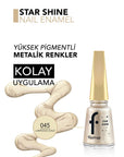Flormar Star Shine Metallic Nail Polish in 045 Luminous Gold