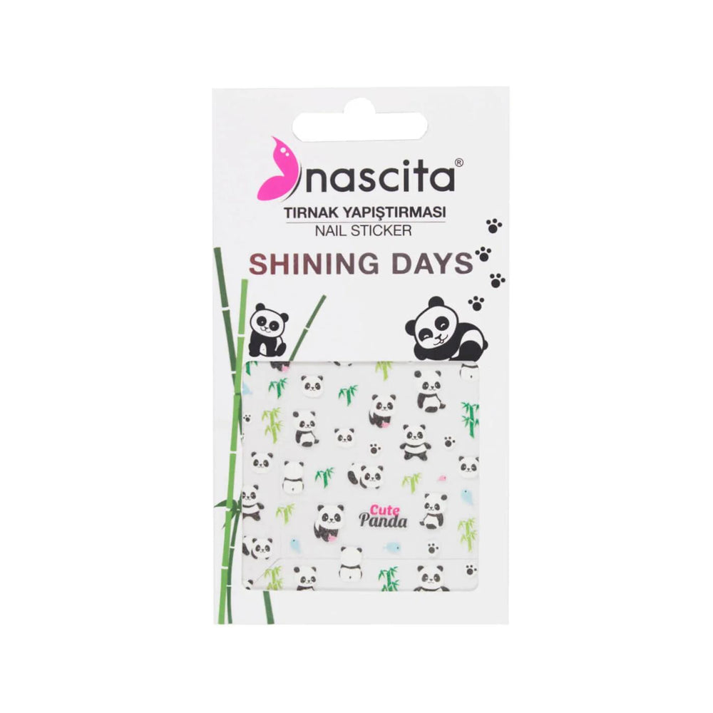 Nascita Cute Panda Nail Art Stickers - 1 Sheet