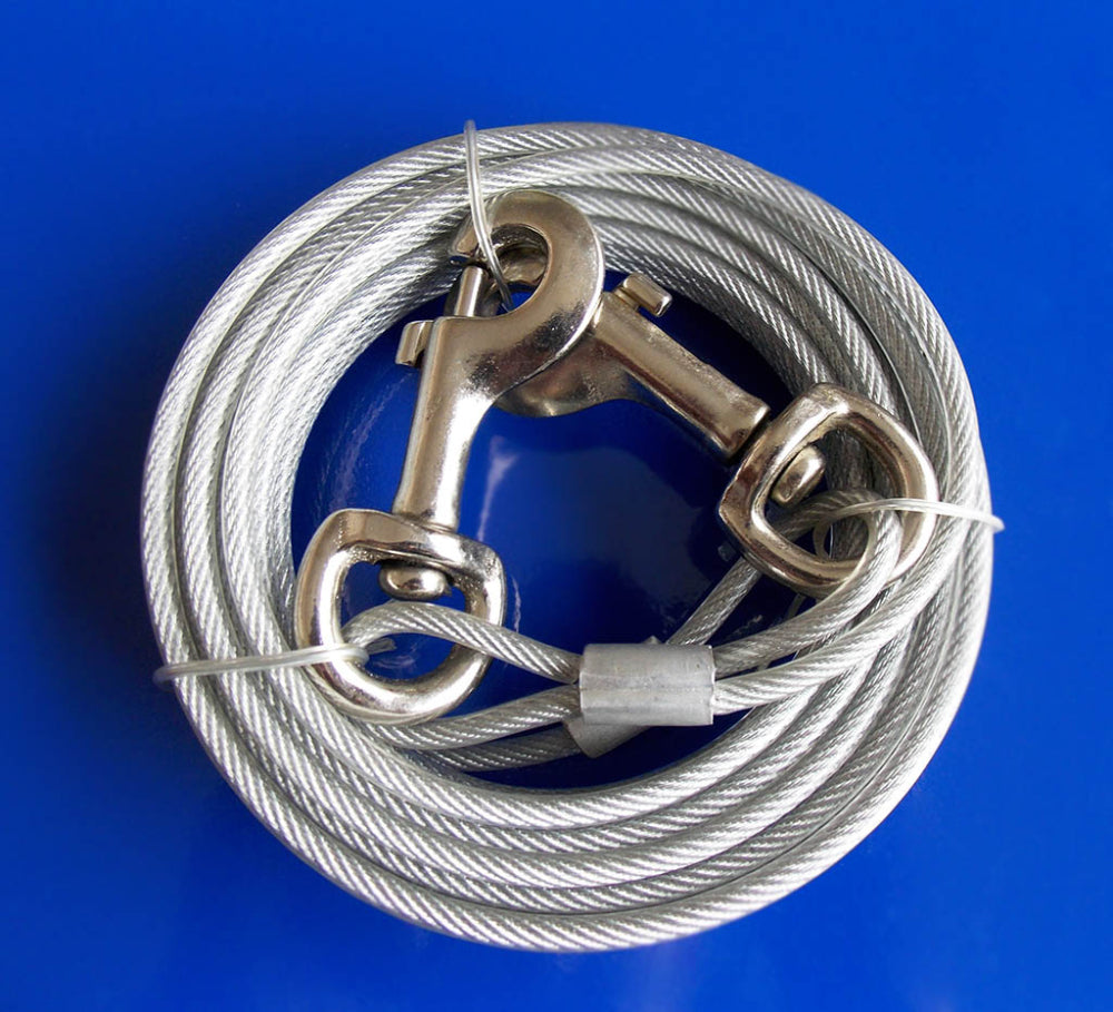 Eastland Spring Steel Dog Tie-Out Cable for Gardens 6m