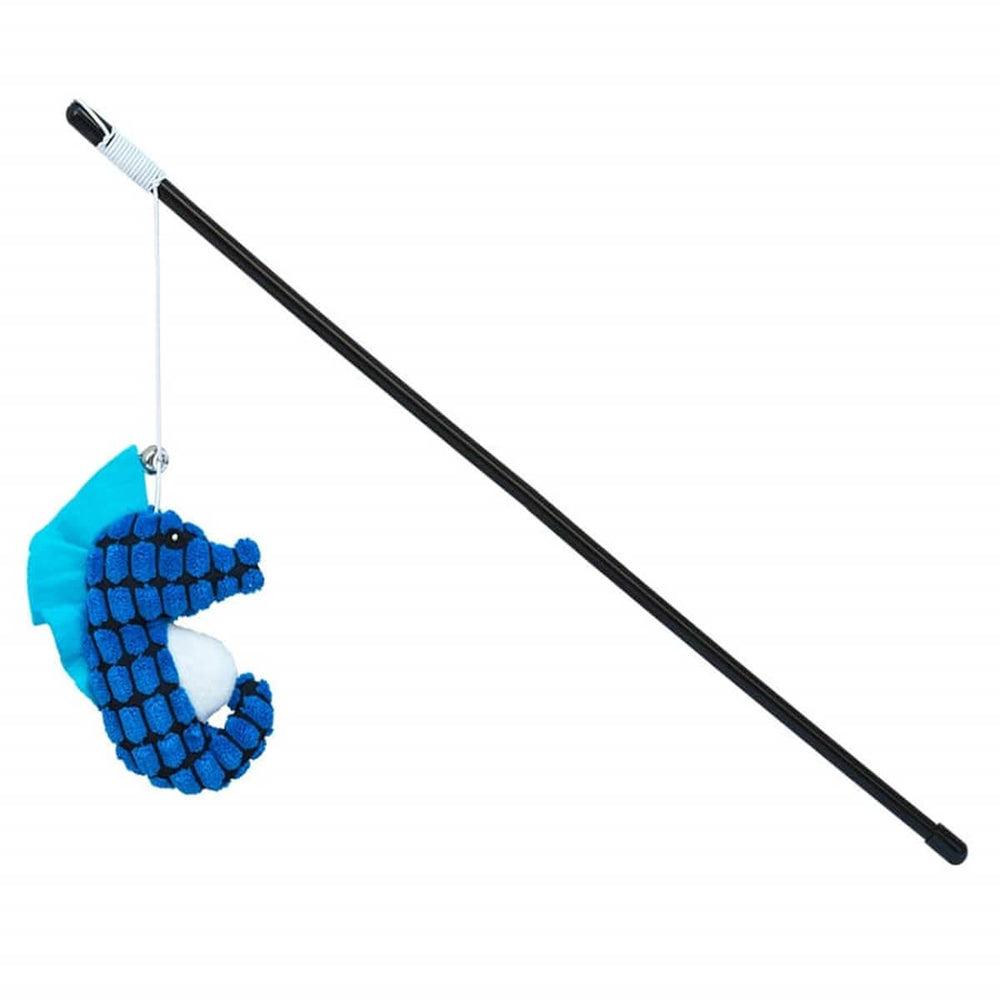 Eastland Seahorse Catnip Wand Toy with Feathers