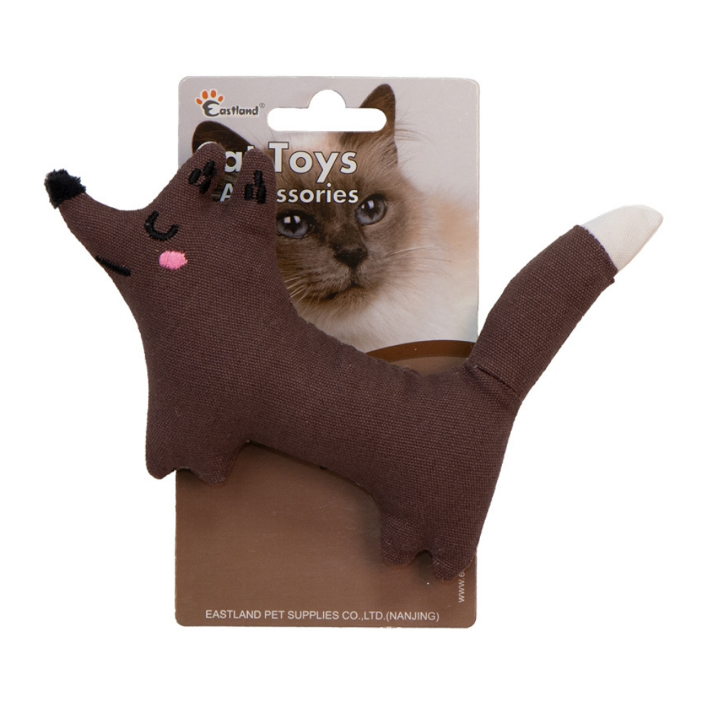 Eastland Catnip Crinkle Plush Fox Toy for Cats 16.5 cm