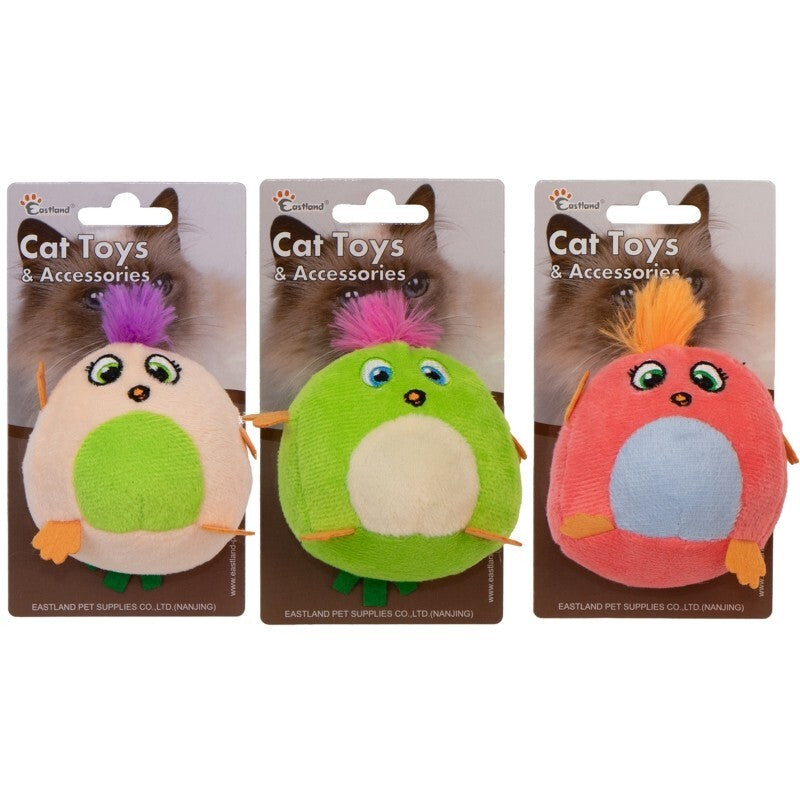 Eastland Plush Chick Cat Toy with Natural Catnip 4-inch