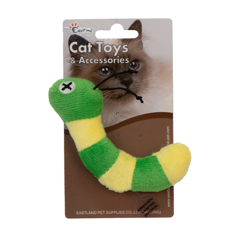 Eastland Catnip Plush Interactive Sound Caterpillar 13 cm