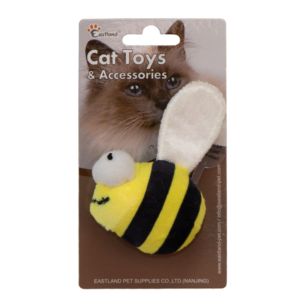 Eastland Plush Bee Cat Toy with Catnip and Digital Sound 6.5 cm