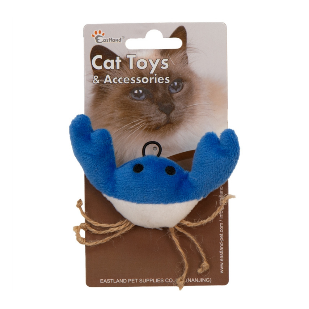 Eastland Plush Crab Catnip Toy for Active Play 11 cm