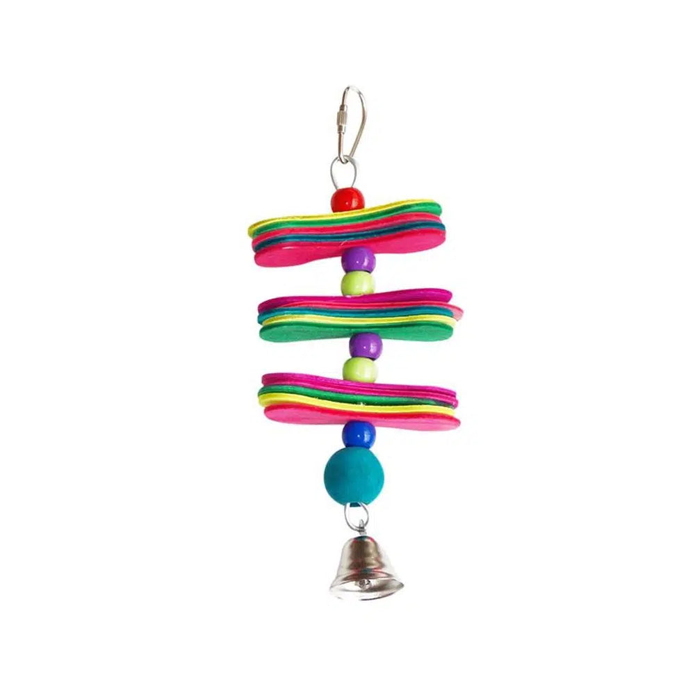 Eastland Wooden Bird Toy with Bell for Mental Stimulation