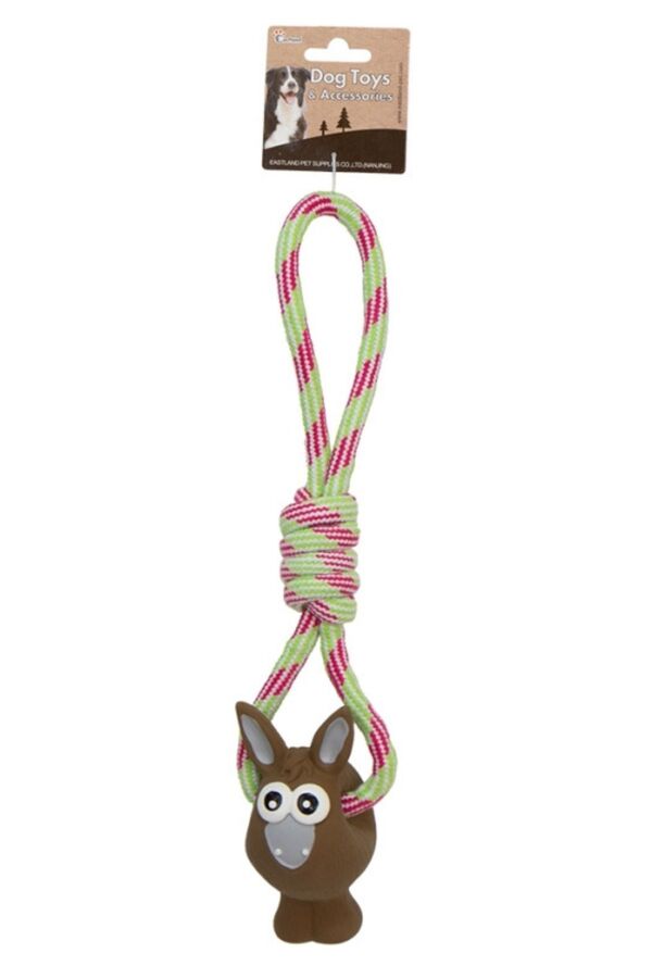 Eastland Knotted Rope Plush Donkey Dog Toy