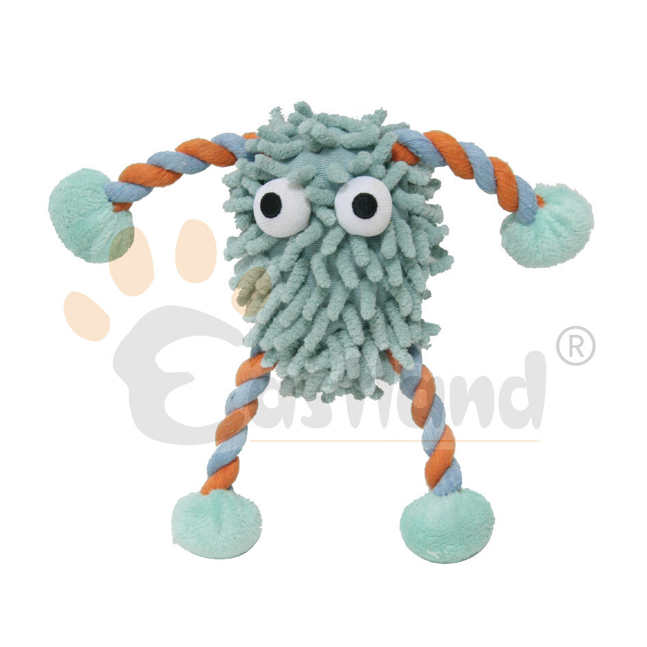Eastland Squeaky Plush Monster Dog Toy with Rope 25 cm