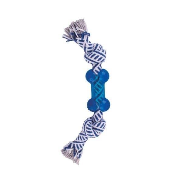 Eastland Rope & TPR Bone Dog Chew Toy for Active Play 24cm