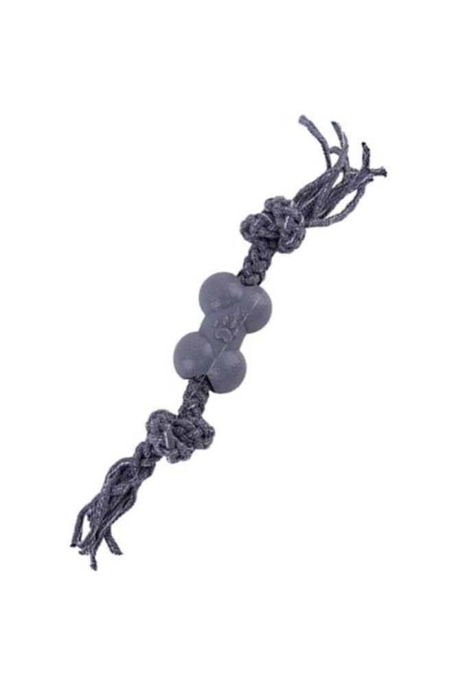 Eastland Rope TPR Dog Bone Chew Toy for Play and Dental Health 28 cm