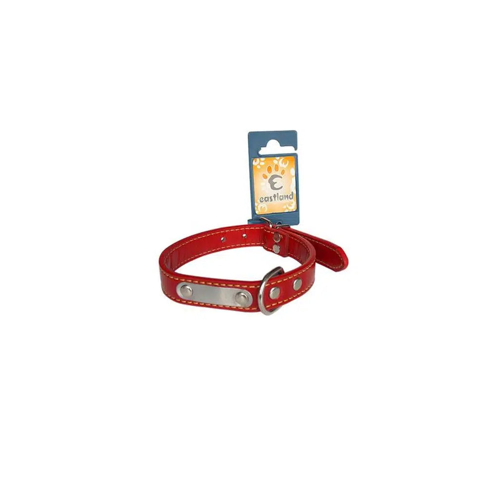 Eastland Leather Dog Collar with Nameplate 40cm