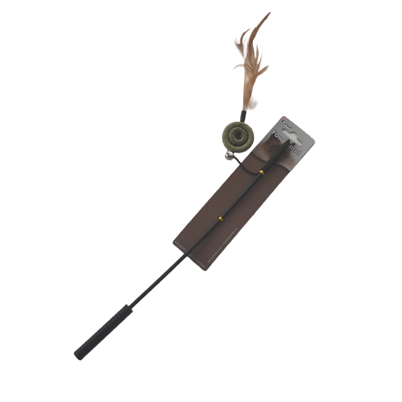Eastland Catnip Feather Ring Wand Toy for Play 50 cm