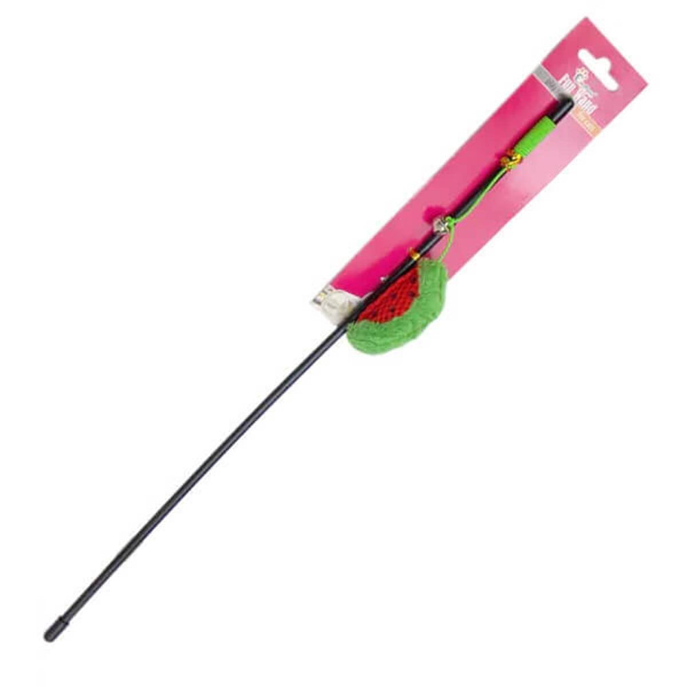 Eastland Catnip Watermelon Plush Wand Toy for Active Play 44 cm
