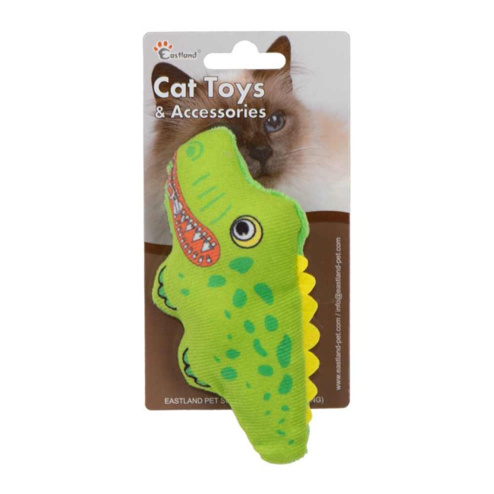 Eastland Catnip Chirping Plush Crocodile Toy 15 cm