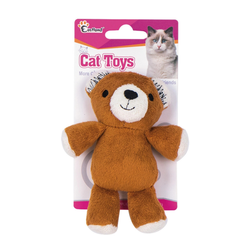 Eastland Catnip Plush Bear Toy for Cats 12cm