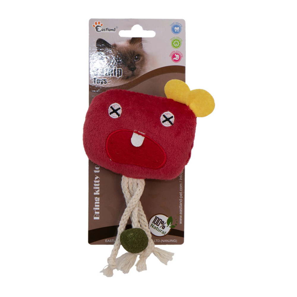 Eastland Plush Cube Monster Cat Toy with Catnip 10cm