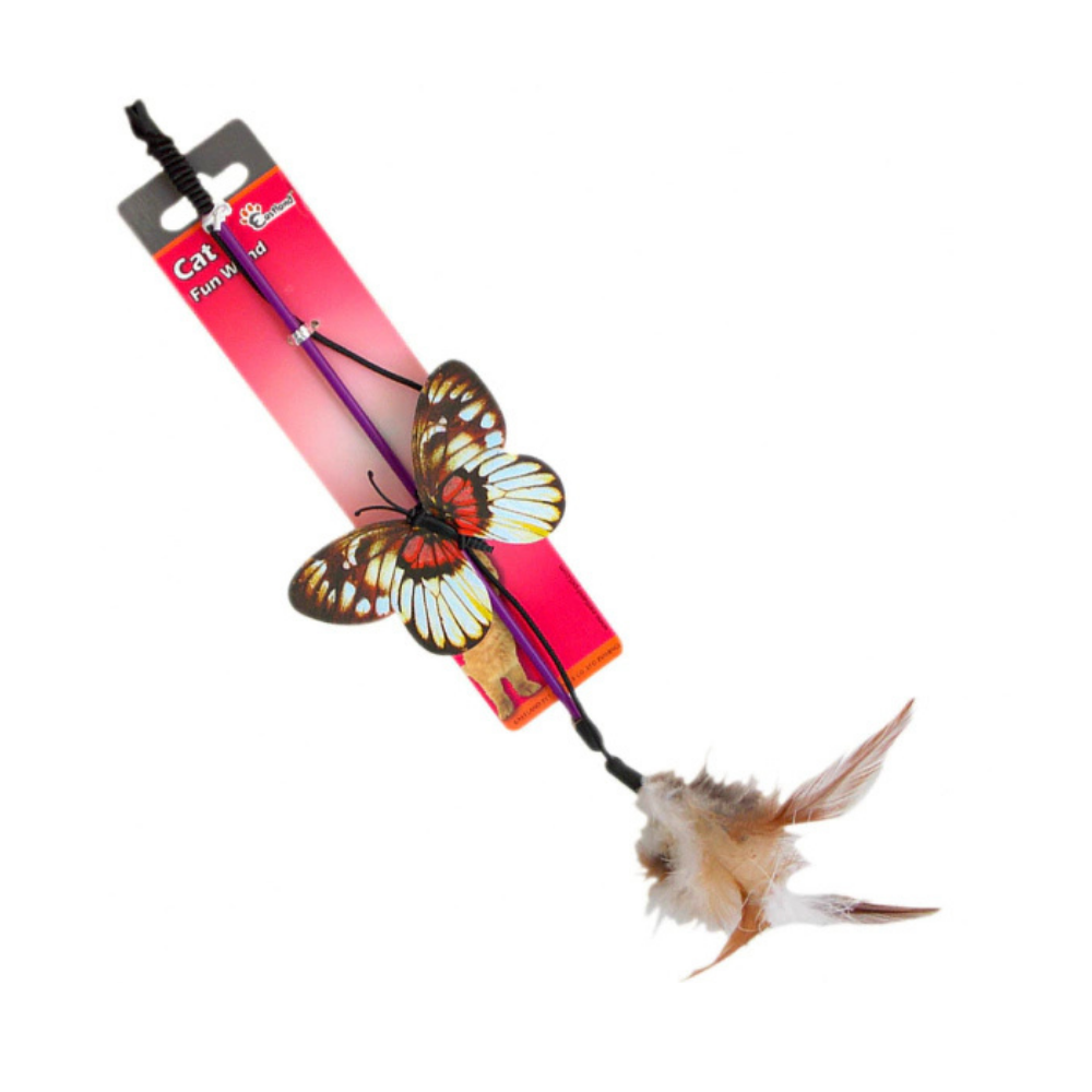 Eastland Butterfly Wand Cat Toy for Interactive Play 26.5cm