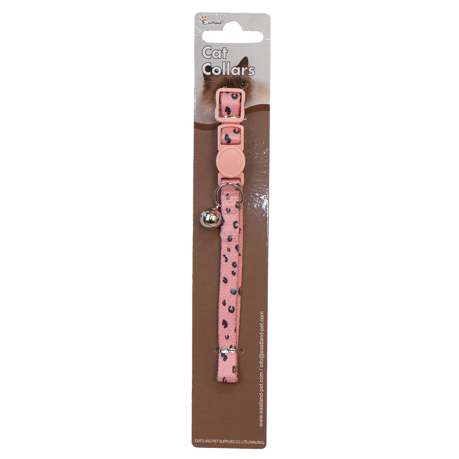 Eastland Leopard Print Adjustable Cat Collar with Clip 22-30cm