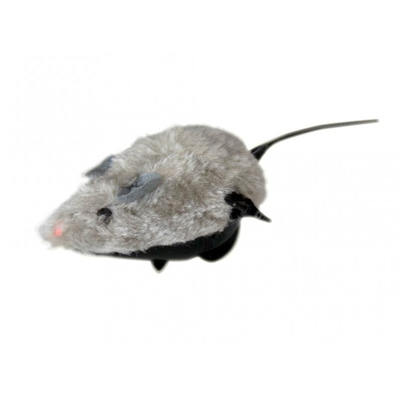 Eastland Wind-Up Plush Mouse Interactive Cat Toy 8cm