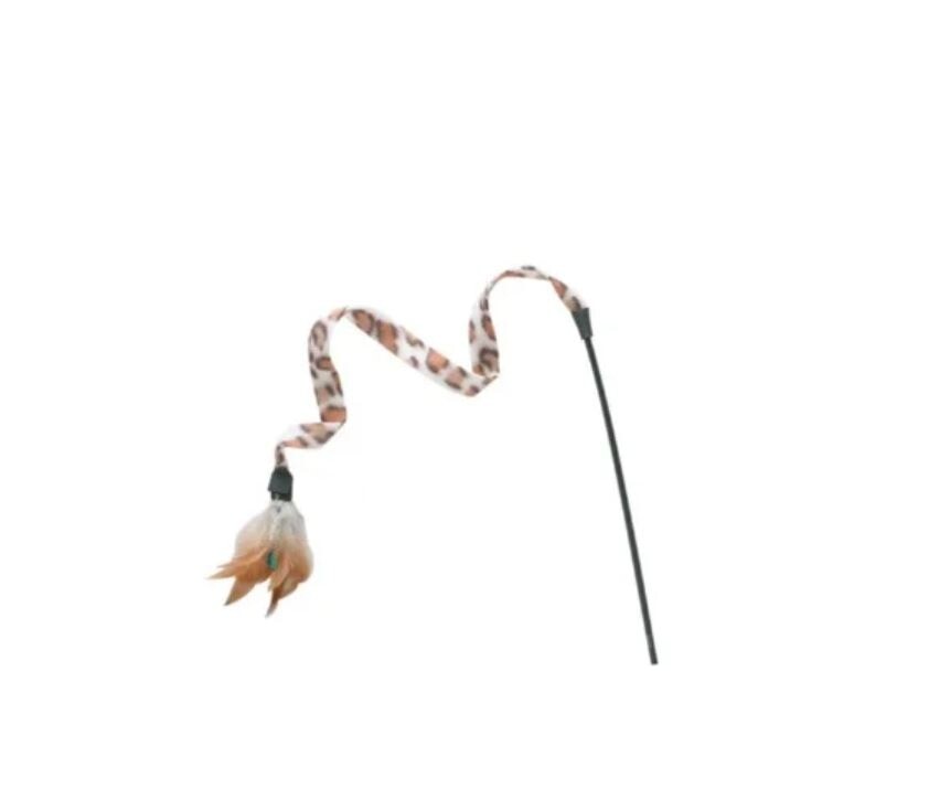 Eastland Leopard Feather Cat Wand Toy for Active Play 70 cm