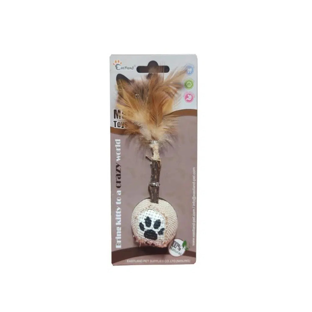 Eastland Matatabi Feather Ball Cat Toy for Active Play 9 cm