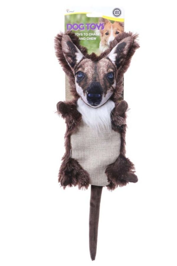 Eastland Squeaky Kangaroo Plush Dog Toy for Active Play 32cm