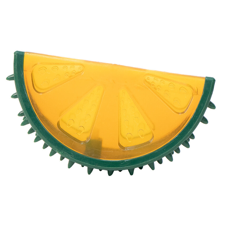 Eastland Squeaky Lemon Plastic Dog Toy for Active Play 13x6 cm