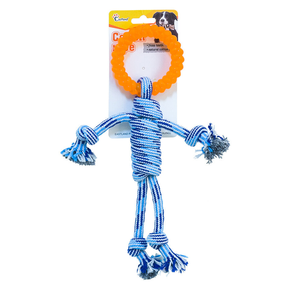 Eastland Rope Man Dog Toy with Plastic Ring 30 cm