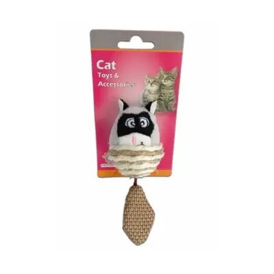 Eastland Raccoon Plush Cat Toy with Soft Texture 6x5 cm