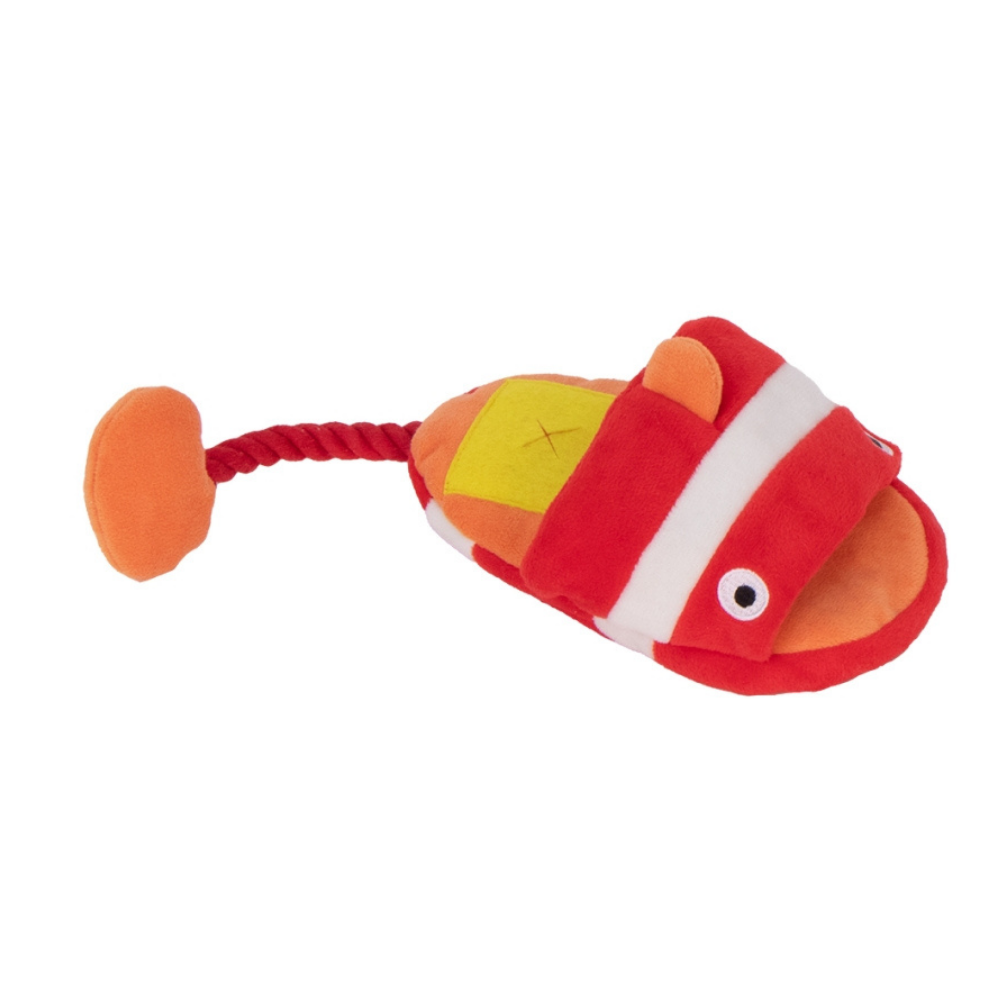 Eastland Squeaky Plush Clownfish Dog Toy for Active Play 32.5cm